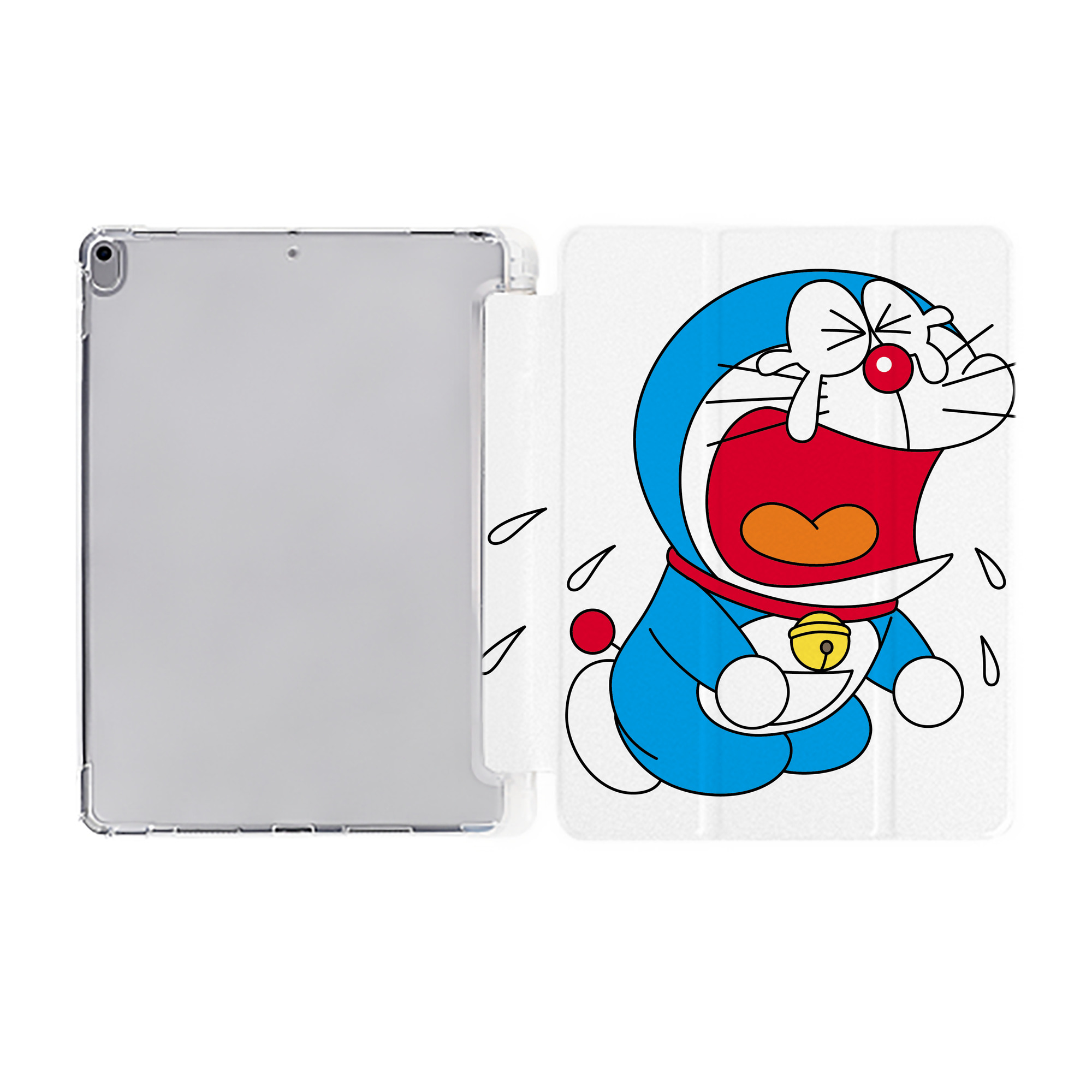 （画像用） ドラえもん Doraemon IPad ケース ペン収納付き 三つ折りスタンド PUレザー×シリコン 対応機種9.5/10.5/10.9インチ